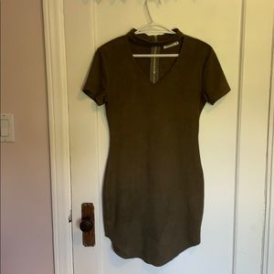 Choker neck mini dress